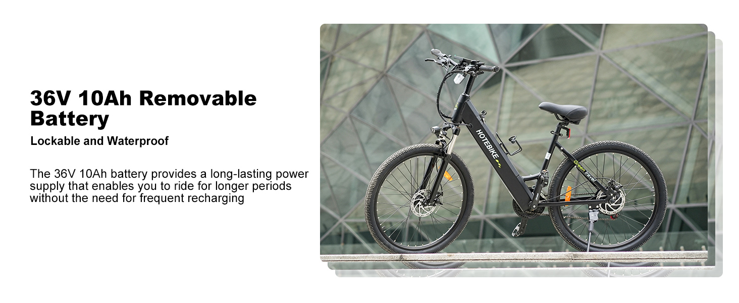 HOTEBIKE 36V 350W 26 Elektrische Stadsfiets – Verborgen accu, Shimano-versnellingen, actieradius van 80 km 3 HOTEBIKE 36V 350W 26 Elektrische Stadsfiets – Verborgen accu, Shimano-versnellingen, actieradius van 80 km - Stads elektrische fiets - 3