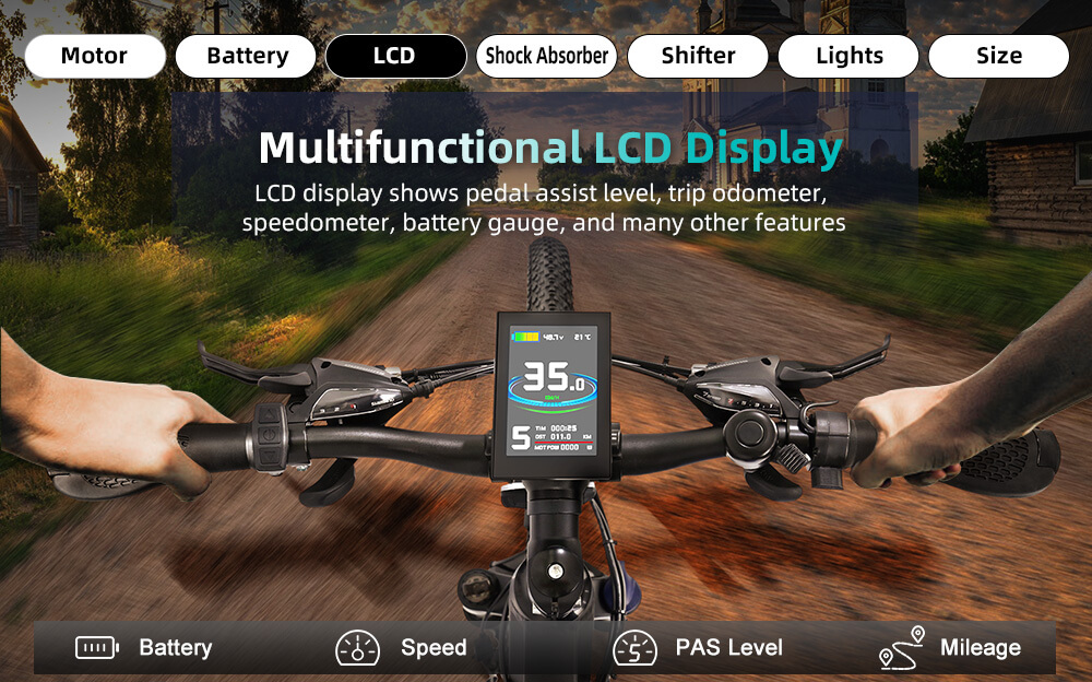 HOTEBIKE Volledig geveerde elektrische mountainbike – 500W motor, 48V 13Ah accu, Shimano 21-versnellingen - Elektrische Fiets Europa - 4