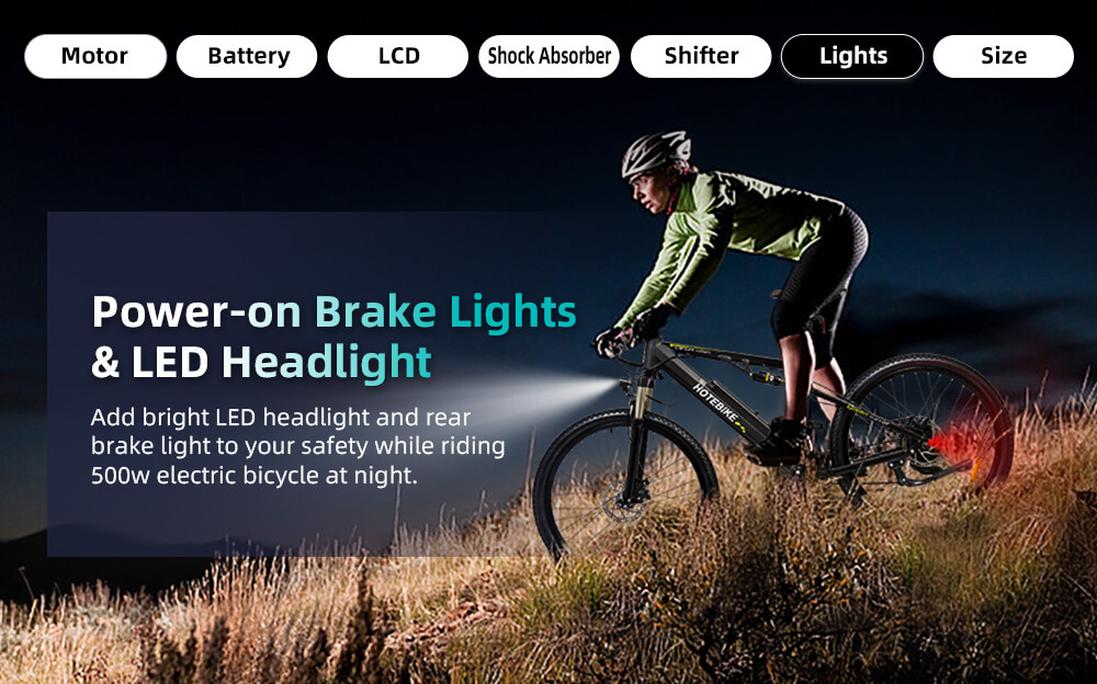 HOTEBIKE Volledig geveerde elektrische mountainbike – 500W motor, 48V 13Ah accu, Shimano 21-versnellingen - Elektrische Fiets Europa - 7