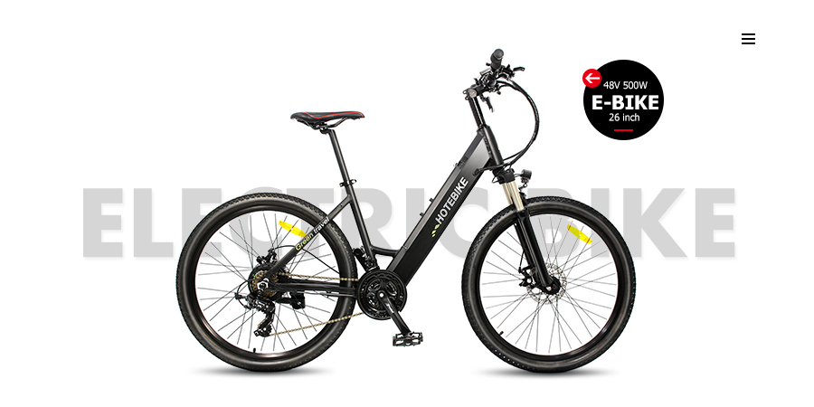 48V 500W E-citybike 26" elektrisch aangedreven fiets met verborgen accu A5AH26 te koop 1 48V 500W E-citybike 26