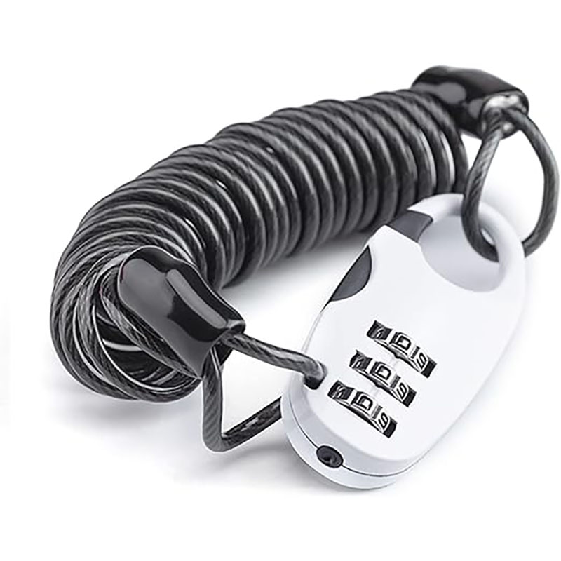 Mini Anti-Theft Bike Cable Lock – Portable 3-Digit Resettable Combination Lock for Helmet, Luggage, and Bicycle Security