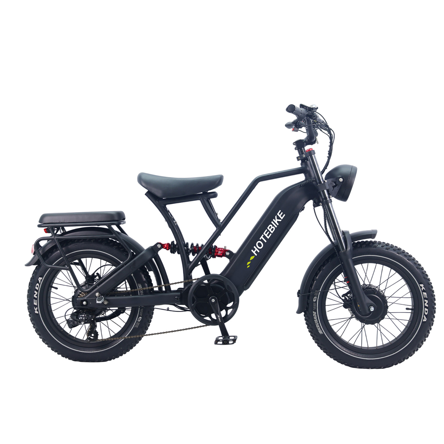48V 750W Elektrische Fiets met Verwijderbare Batterij – Dubbele Vering, 20×4 Banden en Tot 60 Mijl Bereik
