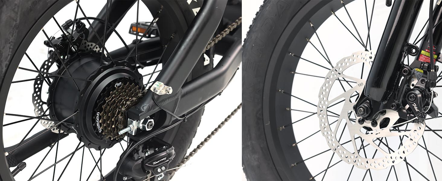 48V 750W Elektrische Fiets met Verwijderbare Batterij – Dubbele Vering, 20x4 Banden en Tot 60 Mijl Bereik - Fat Tire Elektrische Fiets - 7