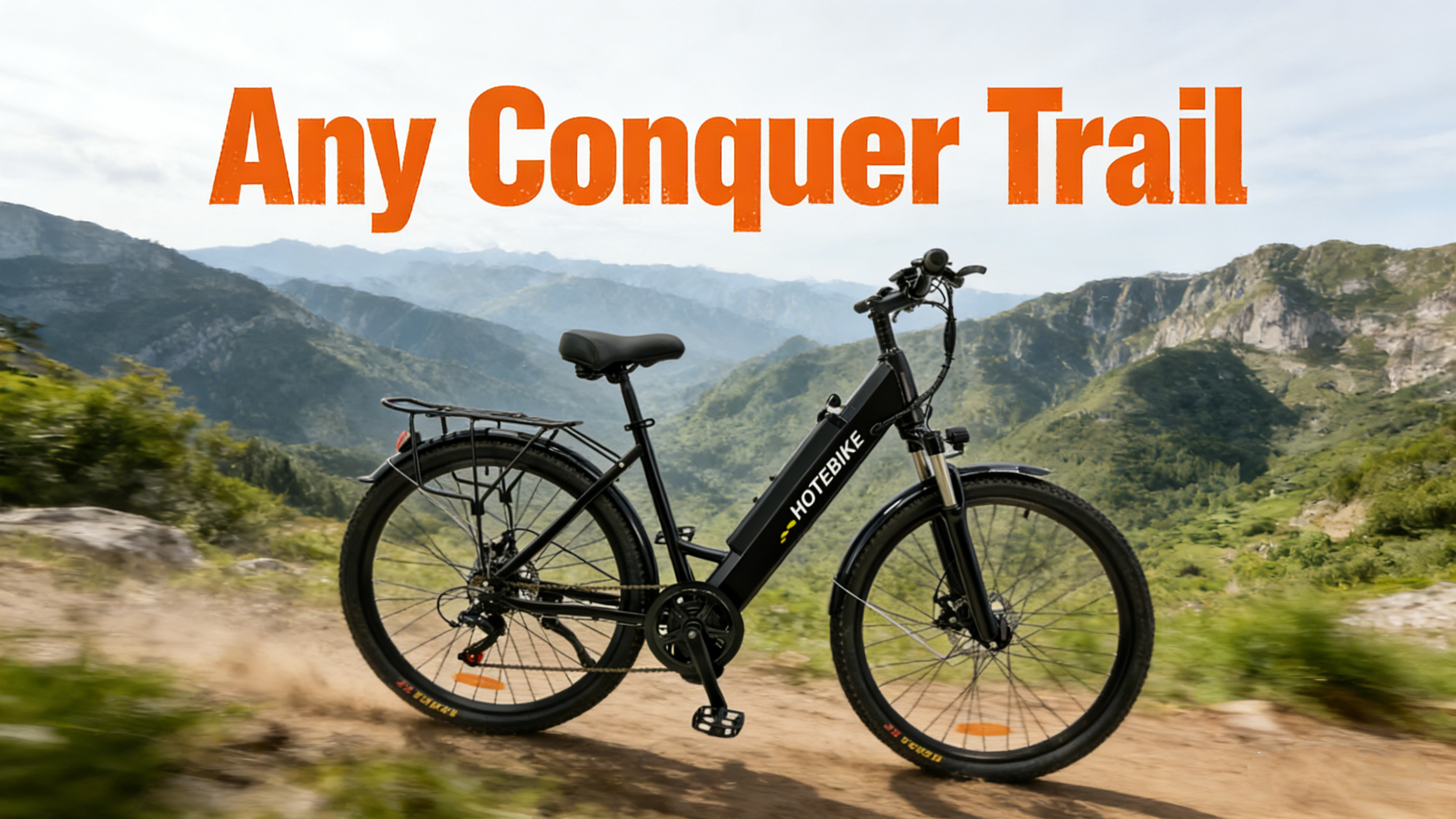 HOTEBIKE Mid-Drive Electric Bike with Hidden Battery & Heavy-Duty Rear Rack – 25–30 km/h Max Speed - Mid-Drive Motor Electric Bicycle - 2